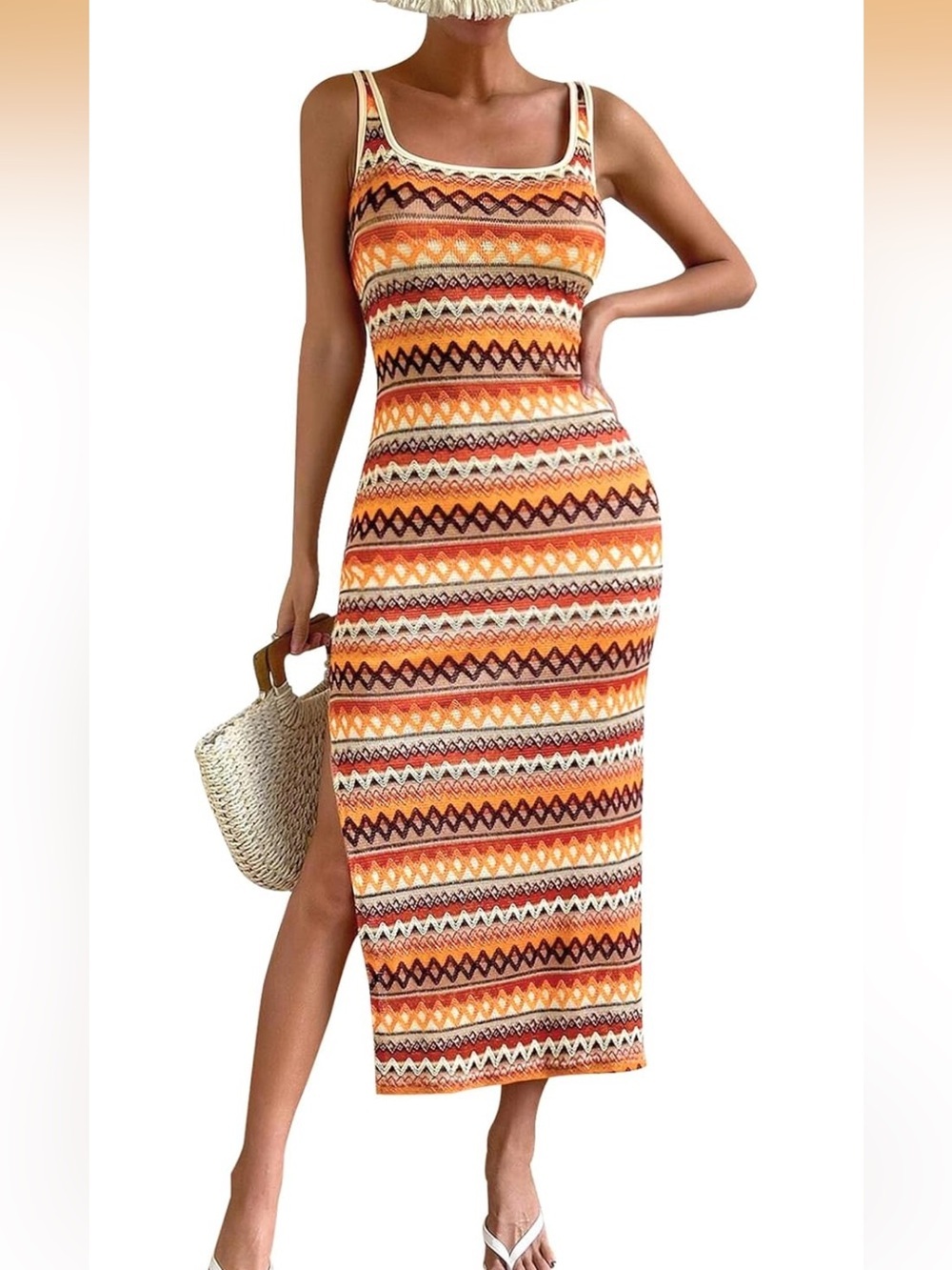 🆕 Casual Striped Maxi Sundress
